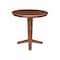 International Concepts 36 in. Solid Wood Round Top Pedestal Table w/12 in. Leaf-36.1 in.High-Dining Height, Distressed Oak K42-36RXT-23B-36 - alternate 2